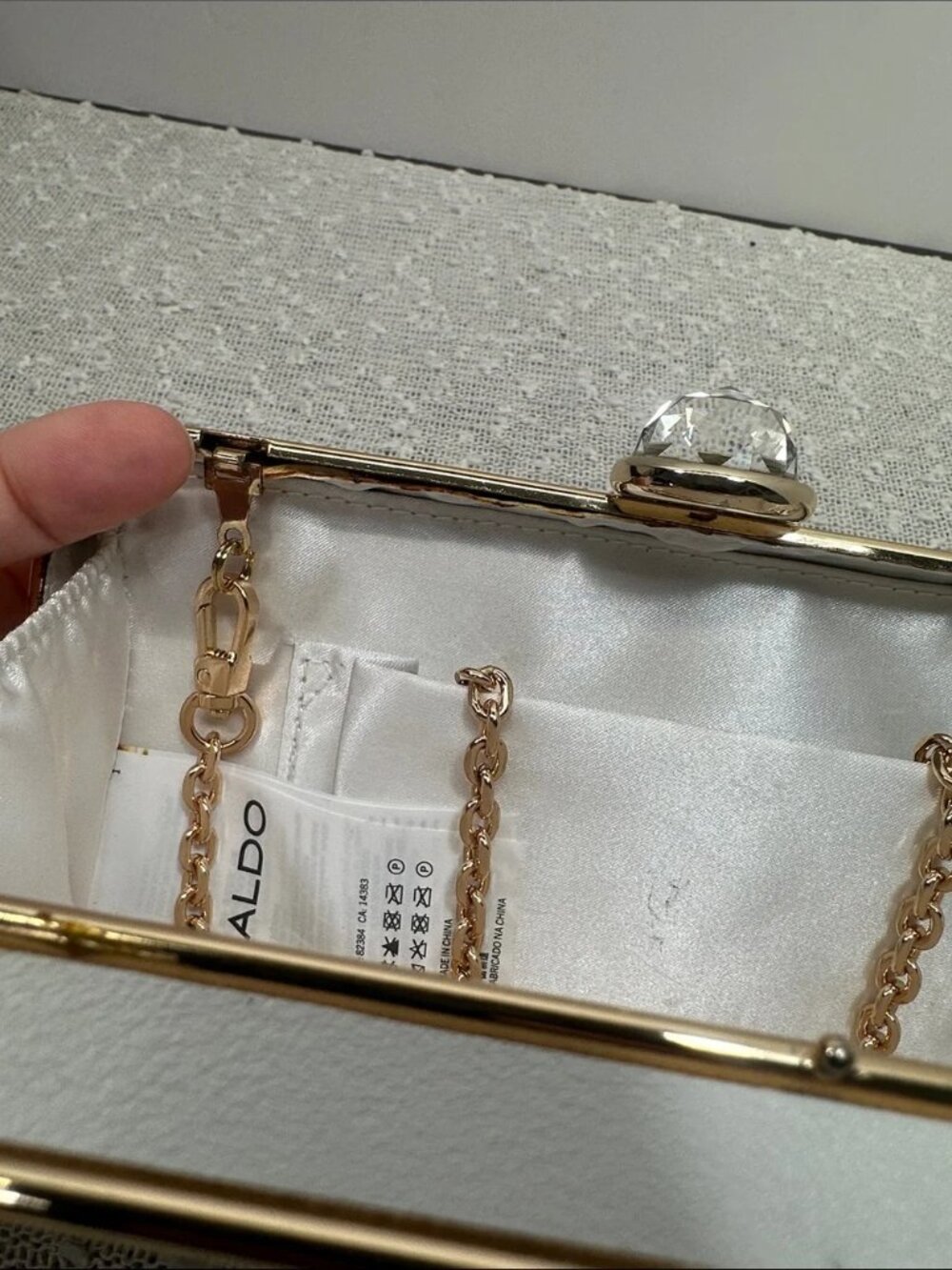 ALDO Las Vegas Miss 2 Mrs Wedding Bridal Clutch Purse Handbag - Picture 12 of 13